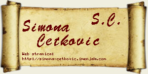 Simona Ćetković vizit kartica